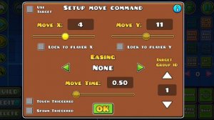 как сделать так чтобы вGeometry Dash двигались предметы?