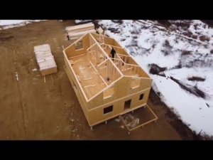 Дом из СИП с полумансардным этажом. #shorts