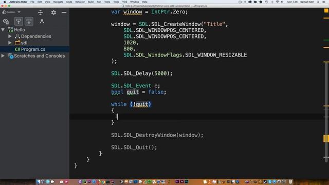 .NET Core + SDL2 : Window Creation (C# Game Development Tutorial)
