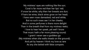 William Shakespeare - Sonnet 130 (read by Daniel Radcliffe)