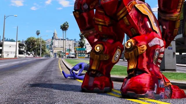 Spider-Man, Green Spiderman, Blue Spiderman, Yellow Spiderman, Black Spiderman VS Hulkbuster смотреть онлайн