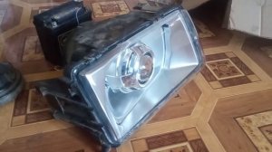 Собрал LED фары на Ауди 100