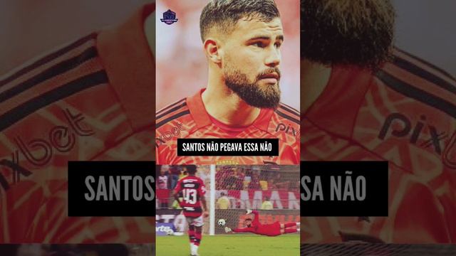 O GOLEIRO SANTOS NÃO PEGAVA ESSA NÃO - MATHEUS CUNHA DEFESA #flamengo #mengo