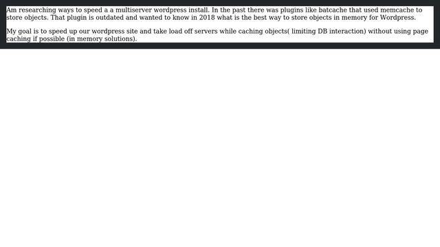 Wordpress: How to cache for multi server environment? Memcached, Redis or other? смотреть онлайн