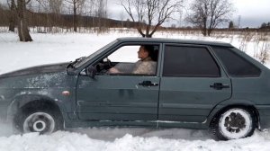 Покатушки ВАЗ 2114 зимой OFFROAD