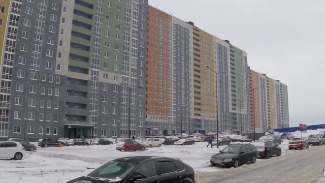 ЖК "Анкудиновский парк".  Январь 2019 года. Новостройки. Нижегородская область.