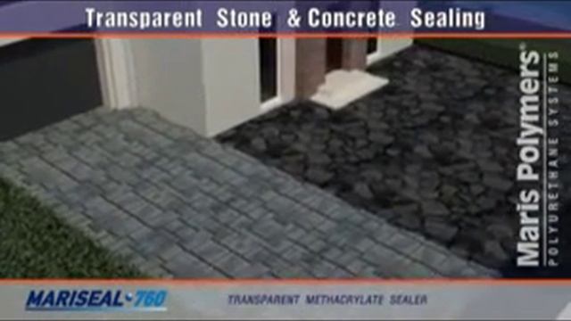 Прозрачная защита камня бетона материалами Mariseal