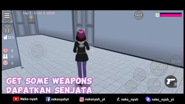 How To Attack NPC with the New  Update Setting • Tutorial | Sakura School Simulator