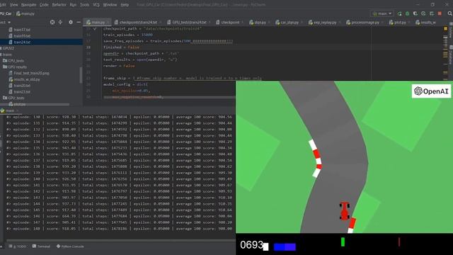 Solving OpenAI Gym's self-driving race car using Deep Q Learning (CarRacing-V0) смотреть онлайн