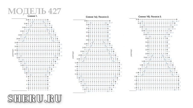 Кофточка из пряжи секционного крашения с описанием и схемами Модель 427 Вяжем спицами