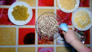 Салат с отварным мясом и солеными огурцами. Вкусно и просто!