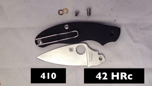 Определение характеристик реплики Spyderco UKPK (хим состав, твердость) смотреть онлайн