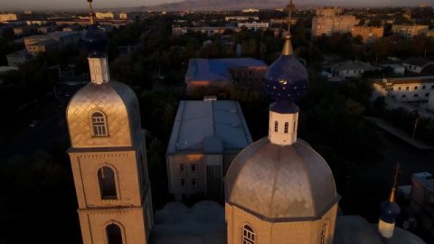 Тараз қаласының көрікті ғимараттары. Красивые здания города Тараз.