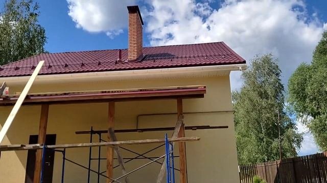 ТЕРРАСА своими руками. МОНТАЖ МЕТАЛЛОЧЕРЕПИЦЫ.