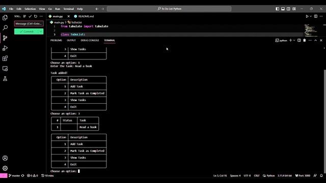 To Do List | Python | Command Line Application