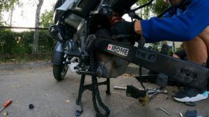 Замена цепи на мотоцикле Bajaj Pulsar NS200