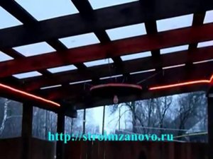 Подсветка беседки светодиодной лентой