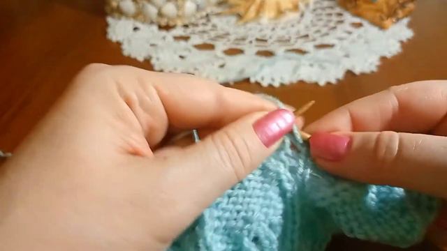 Ажурный узор с листьями. Узоры спицами. Ажурный узор спицами. Вязание. Вязание спицами.Knitting Kni смотреть онлайн