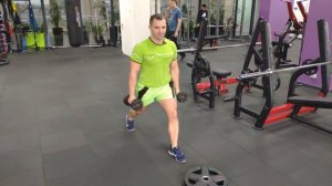 #15 Выпады с гантелями