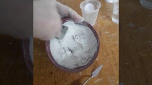 Как приготовить смесь для барельефа.