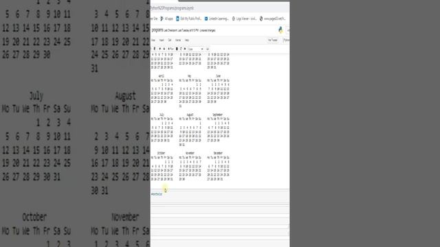 Python Trick No.14 - Year and Month Calendar in Python