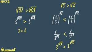 № 72 ГДЗ по алгебре 10 класс Алимов | степень с действительным показателем
