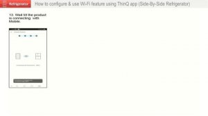 LG Side-By-Side Refrigerator: Using Wi-Fi Feature with LG ThinQ App