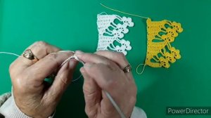 Царственная кайма.  Royal border. Поперечное вязание крючком. Cross crochet.