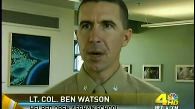 NBC4 LA - LtCol Ben Watson and Spirit of America at Windward School