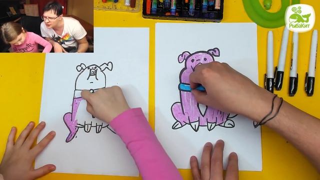 КАТЯ и ПУХНЯ из ГРАВИТИ ФОЛЗ / рисуем просто смотреть онлайн