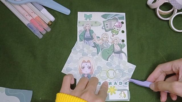 [ASMR] Anime Journal TSUNADE (green theme) #naruto #asmr #scrapbooking #journaling смотреть онлайн