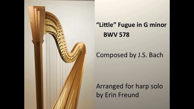 J.S. Bach: "Little" Fugue in G Minor BWV 578 performed on harp смотреть онлайн