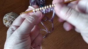 #тунисскоевязание Тунисское вязание. Шапочка поперечным вязанием с отворотом