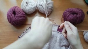 Мастер-класс кофта с капюшоном \ ИНТАРСИЯ \ спицы 1 - 1,5 года \ УльянаChe