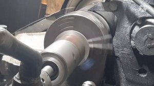 Шкив на самодельном токарном станке по металу. Наждак. Часть3