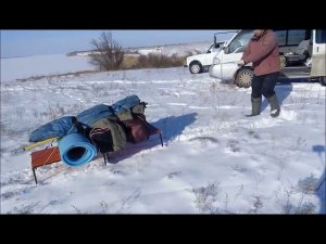 сани-кресло-раскладушка "три в одном"- снег! 3в1.