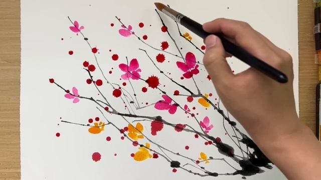 Splatter Painting Technique / Easy & Simple Painting смотреть онлайн