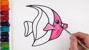 Рисуем и раскашиваем цыпленка и рыбку !\\ Рисование для девочек! Давайте рисовать  вместе!