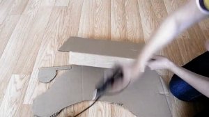 Новогодний DIY. Новогодняя композиция для декора дома. Большой олень с санками из картона.