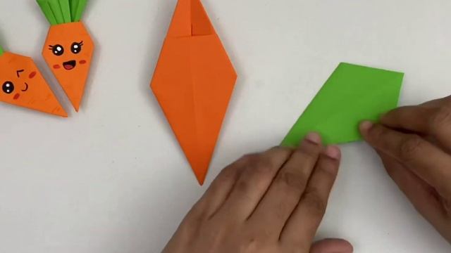 Делаем морковки из бумаги своими руками! ОРИГАМИ, Поделки из бумаги \\ Origami Craft