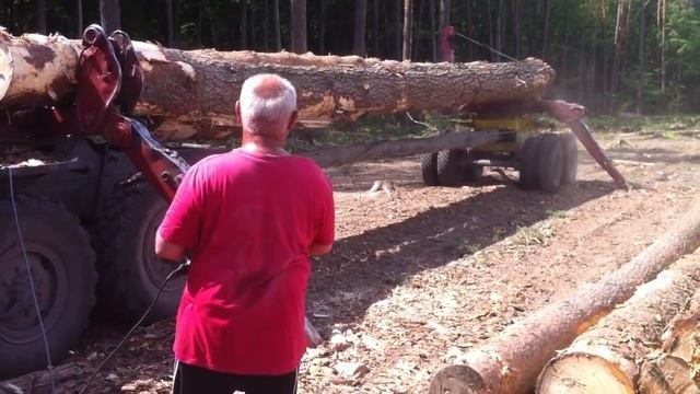 ЛЕСОВОЗ. КАК ЗАГРУЗИТЬ 15  метровыми бревнами?