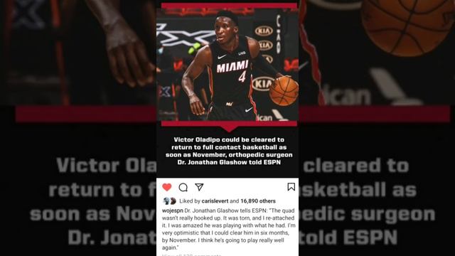 HEAT'S VICTOR OLADIPO HAS SUCCESSFUL SURGERY!