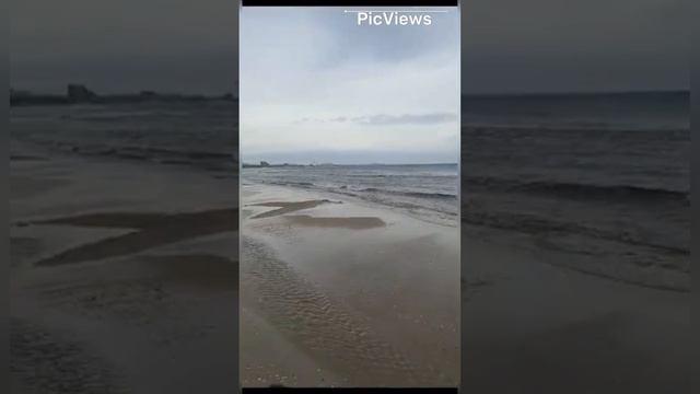 Анапа. Пляж рядом с речкой Анапкой. 15 декабря 2023. Обстановка на пляже море и погода сегодня