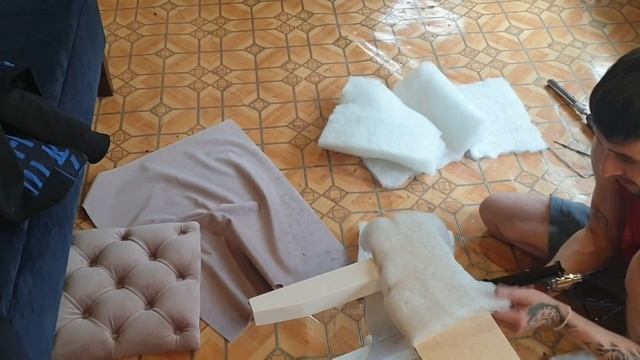 пуфик в каретной стяжке своими руками. пуфик из остатков смотреть онлайн