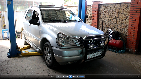 Замена левого рулевого наконечника на Mercedes-Benz ML-320 W163  Мерседес М-класс 1999