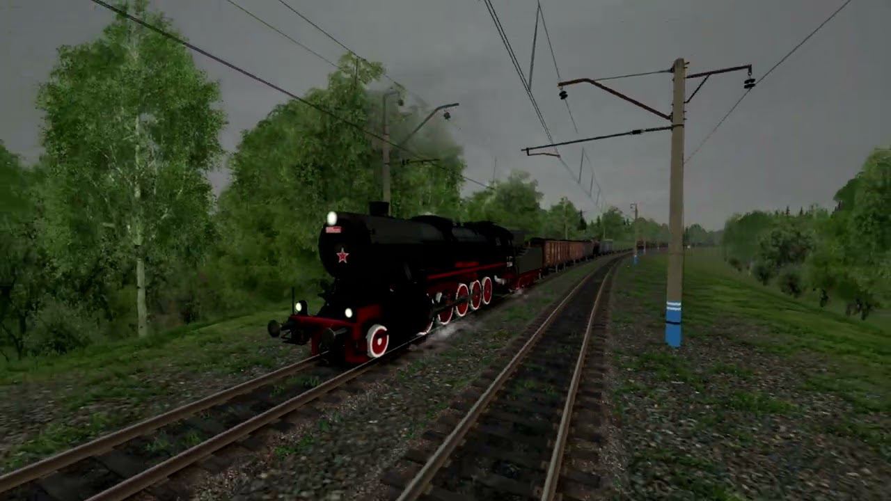 Train Simulator classic паровоз ТЭ-3644 с Военным поездом Екатиринбург смотреть онлайн