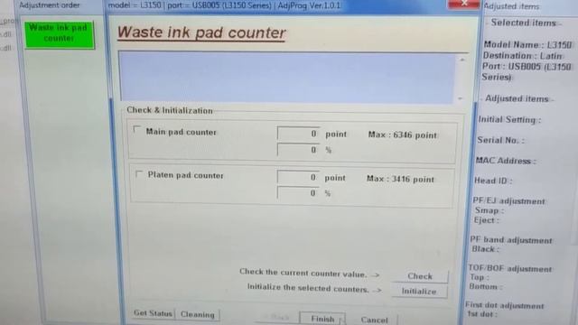 Reset Epson L3110 communication error