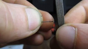 Самодельная безмотыльная мормышка из латунного винта, для ловли окуня зимой со льда!