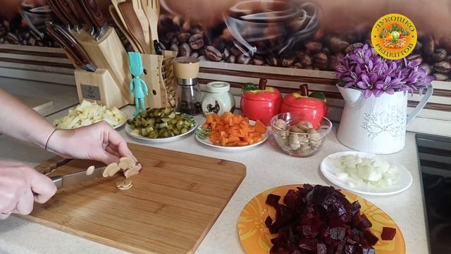 Винегрет с фасолью и грибами ┃ Лукошко Рецептов