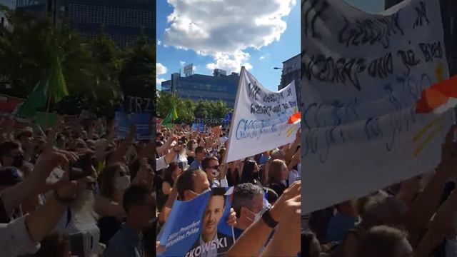 Rafał Trzaskowski w Katowicach. 5.07.2020. Rynek Katowice